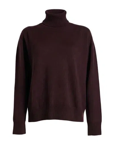 Gentryportofino Woman Turtleneck Plum Size 8 Cashmere In Burgundy