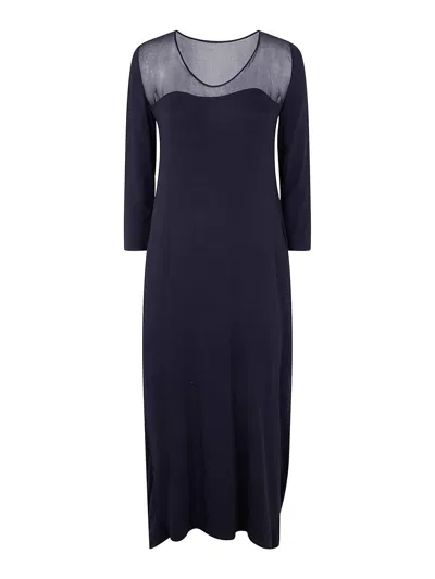 Gentryportofino Woven Midi Dress In Blue