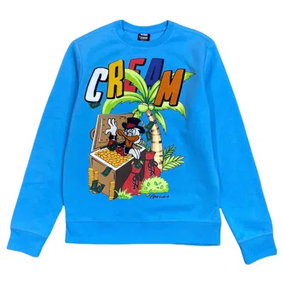 Genuine Authentic Men's Cream Crewneck Sweatshirt In Blue
