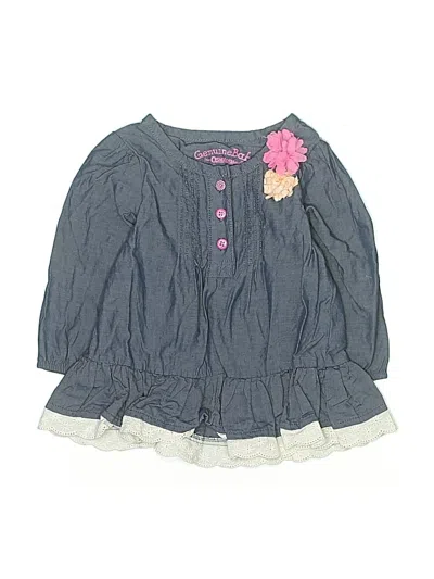 Pre-owned Genuine Baby From Osh Kosh Babies' 3/4 Sleeve Blouse In Blue