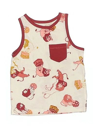 Pre-owned Genuine From Oshkosh Kids' Sleeveless T-shirt In White