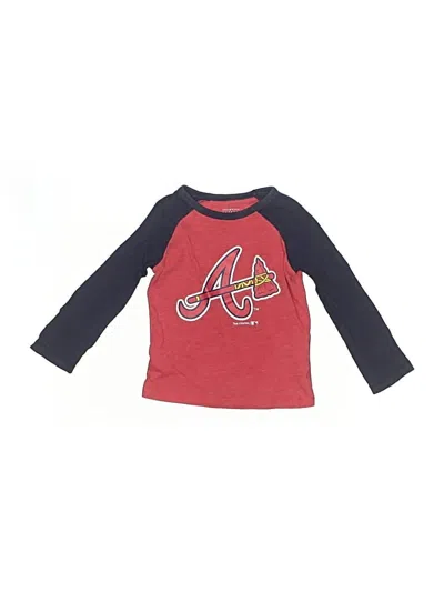 Pre-owned Genuine Merchandise By Team Athletics Kids' 3/4 Sleeve T-shirt In Red