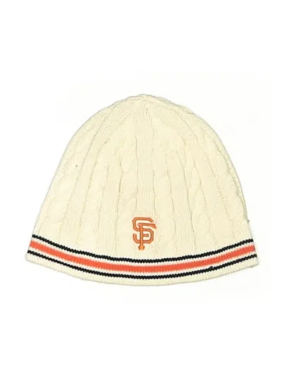 Pre-owned Genuine Merchandise By Team Athletics Beanie Hat In Ivory