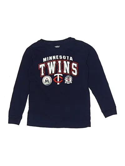 Pre-owned Genuine Merchandise By Team Athletics Kids' Long Sleeve T-shirt In Blue