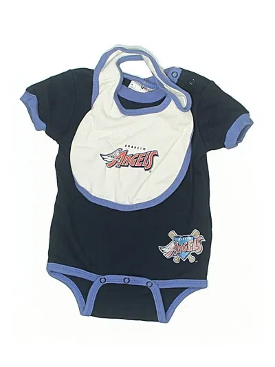 Pre-owned Genuine Merchandise By Team Athletics Babies' Short Sleeve Onesie In Blue