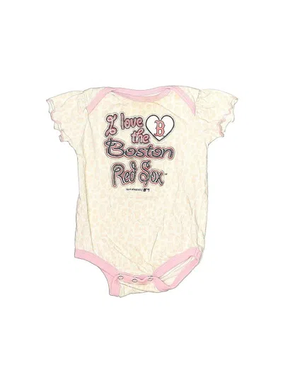 Pre-owned Genuine Merchandise By Team Athletics Babies' Short Sleeve Onesie In White