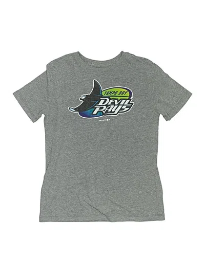 Pre-owned Genuine Merchandise By Team Athletics Kids' Short Sleeve T-shirt In Gray