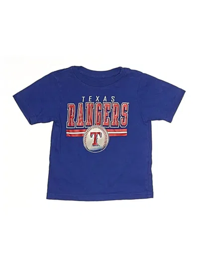 Pre-owned Genuine Merchandise By Team Athletics Kids' Short Sleeve T-shirt In Blue