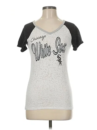 Pre-owned Genuine Merchandise By Team Athletics Short Sleeve T-shirt In Silver