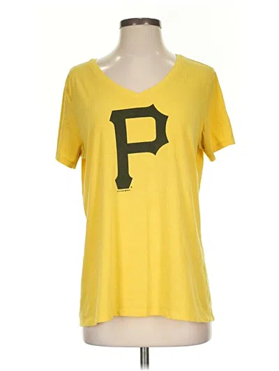 Pre-owned Genuine Merchandise By Team Athletics Short Sleeve T-shirt In Yellow