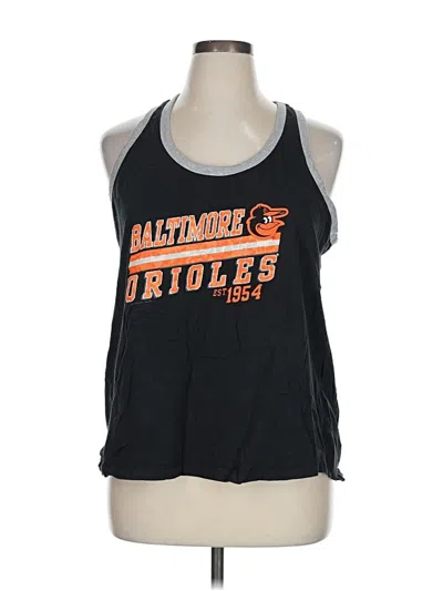 Pre-owned Genuine Merchandise By Team Athletics Tank Top Black Halter Neckline Tops