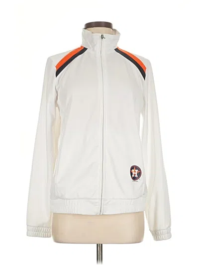 Pre-owned Genuine Merchandise By Team Athletics Track Jacket In White
