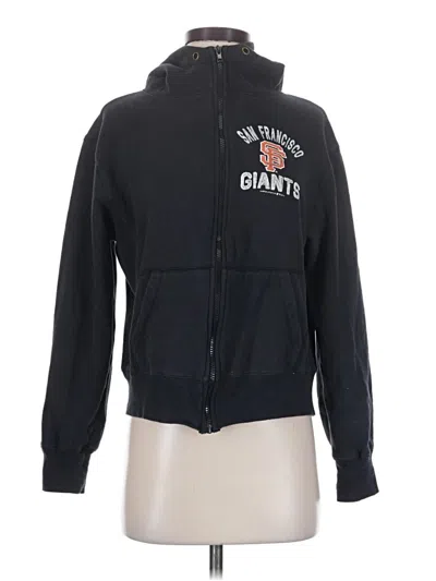 Pre-owned Genuine Merchandise By Team Athletics Zip Up Hoodie In Black