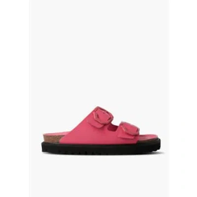 Genuins Galia Leather Sandals In Pink