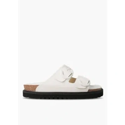 Genuins Galia Leather Sandals In White