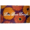 Geo Craft Live Love Laugh Rectangle Doormat - 18"x30" In Multi