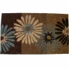 Geo Craft Pvc Daisies Rectangular Doormat - 18"x30" In Brown
