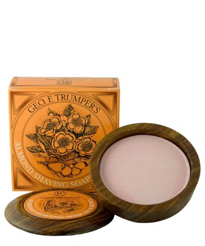 Geo F. Trumper Perfumer Almond Hard Shaving Soap Wooden Bowl 80 G In White
