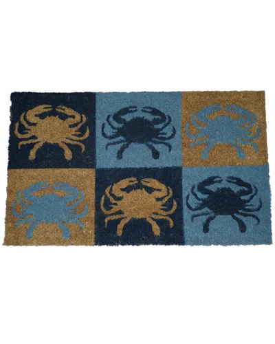 Geocrafts Geo Crafts, Inc Coir 6 Crab Squares Welcome Mat In Multi