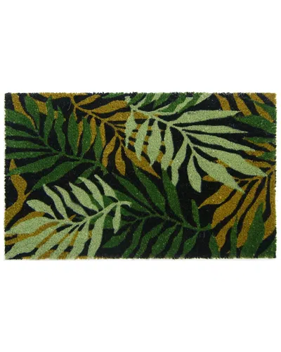 Geocrafts Geo Crafts, Inc Coir Autumn Fern Leaves Welcome Mat In Multi