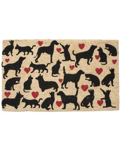 Geocrafts Geo Crafts, Inc Coir Cats & Dogs Welcome Mat In Multi