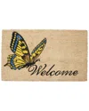 Geocrafts Geo Crafts, Inc Coir Colorful Butterfly Welcome Mat