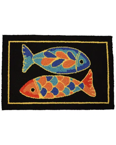 Geocrafts Geo Crafts, Inc Coir Colorful Fish Welcome Mat In Multi