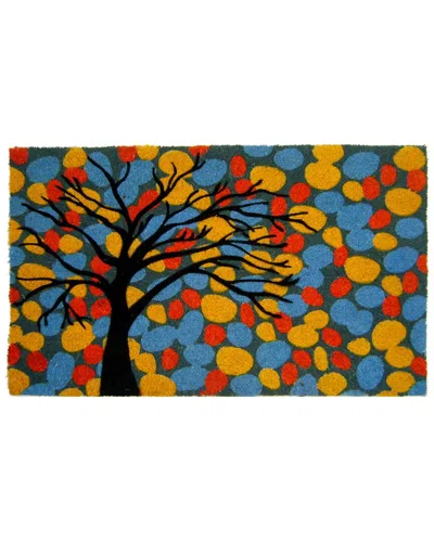 Geocrafts Geo Crafts, Inc Coir Colorful Tree Of Life Welcome Mat In Multi