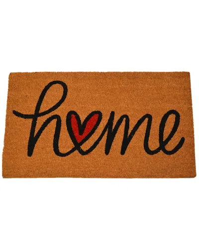 Geocrafts Geo Crafts, Inc Coir Cursive Home Heart Mat In Multi