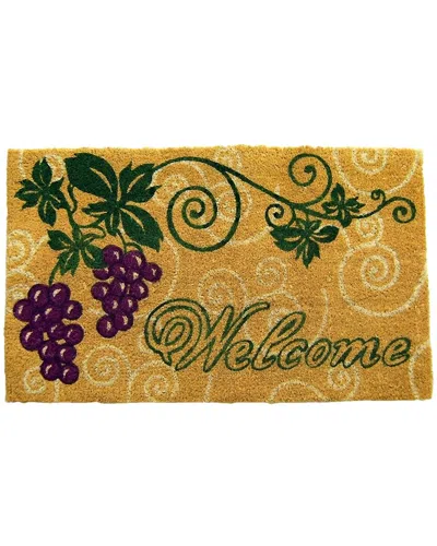 Geocrafts Geo Crafts, Inc Coir Grape Vine Welcome Mat In Multi
