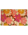 Geocrafts Geo Crafts, Inc Coir Iris Flowers Welcome Mat