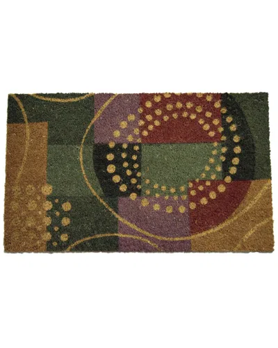 Geocrafts Geo Crafts, Inc Coir Mardi Gras Welcome Mat In Multi