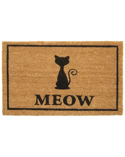 Geocrafts Geo Crafts, Inc Coir Meow Design Welcome Mat In Multi