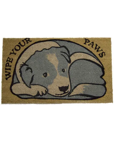 Geocrafts Geo Crafts, Inc Coir Resting Dog Welcome Mat In Multi
