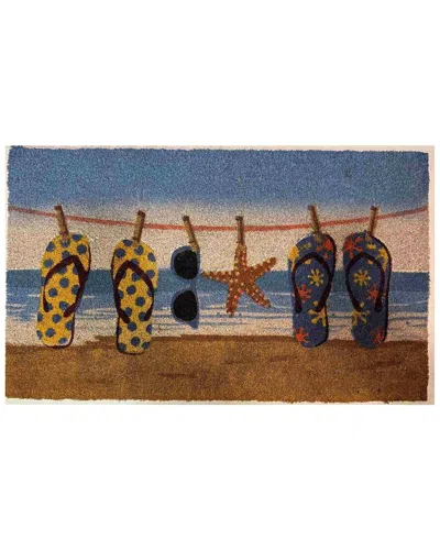 Geocrafts Geo Crafts, Inc Coir Sandals On Line Welcome Mat In Multi