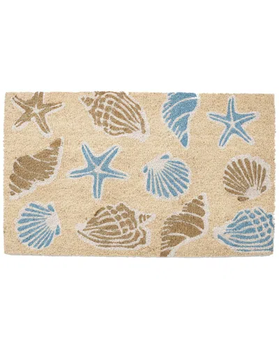 Geocrafts Geo Crafts, Inc Coir Sea Shells Welcome Mat In Multi