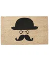 Geocrafts Geo Crafts, Inc Coir Top Hat & Mustache Welcome Mat