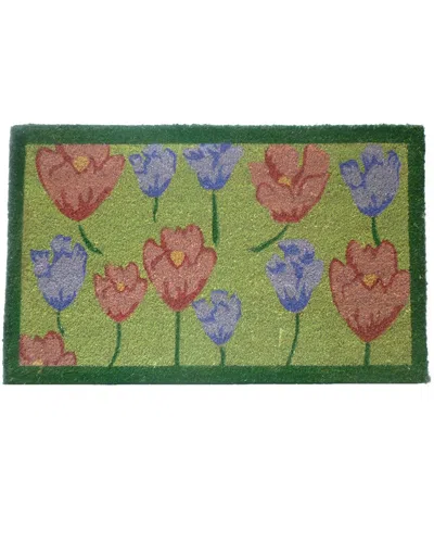 Geocrafts Geo Crafts, Inc Coir Tulips Welcome Mat In Multi