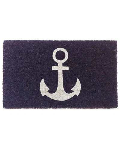 Geocrafts Geo Crafts, Inc Coir White Anchor Welcome Mat In Multi