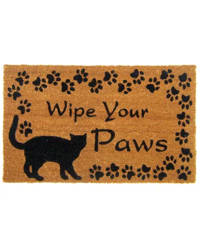 Geocrafts Geo Crafts, Inc Coir Wipe Your Paws Welcome Mat In Multi