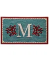 Geocrafts Geo Crafts, Inc Hand-hooked Coral Initial Monogram Rug