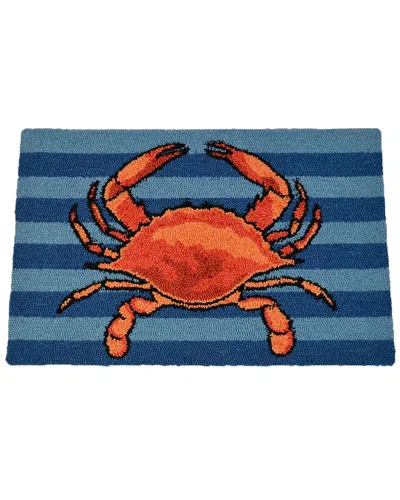 Geocrafts Geo Crafts, Inc Hand-hooked Red Crab Striped Accent Rug