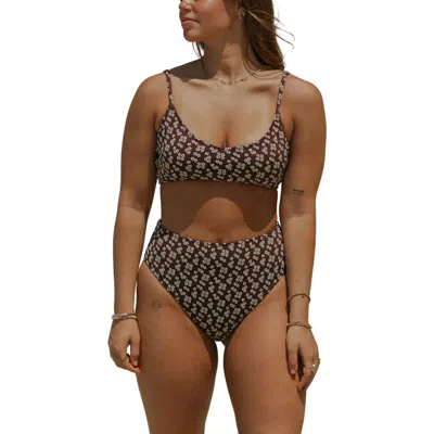 Geode Swimwear Chloe Bikini Top In Brown