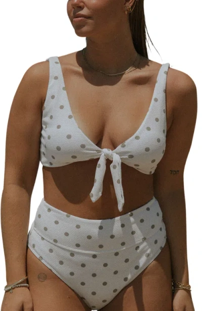 Geode Swimwear Eleanor Bikini Top In White