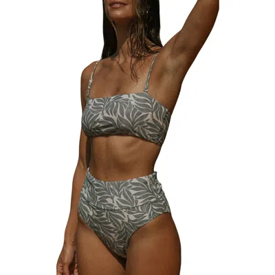 Geode Swimwear Palma Bikini Top In Gray