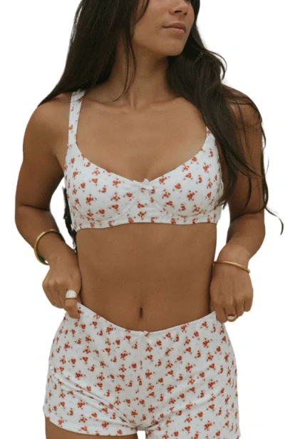 Geode Swimwear Rosie Bikini Top In White