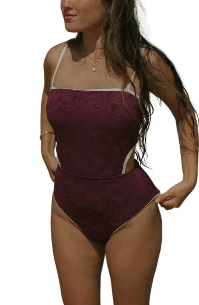 Geode Swimwear Venus One Piece Swimsuit In Brown
