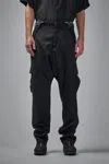 Geoffrey B Small Advanced Drop-crotchttailored Cargo Pocket Trouser In Black