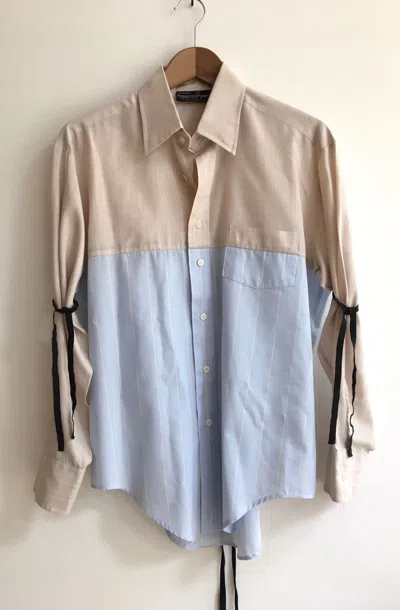 Pre-owned Geoffrey B Small Patch Work Shirt M/l In Multicolor