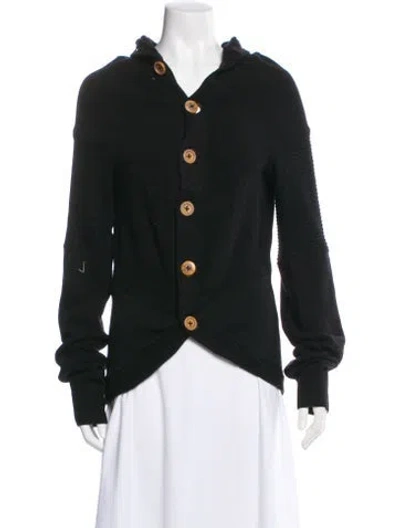 Pre-owned Geoffrey B Small Wool V-neck Cardigan In Multi